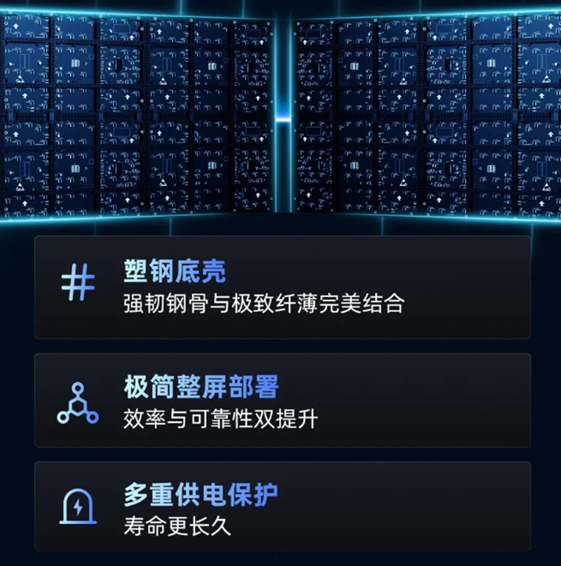 钢塑底壳，极简整屏部署