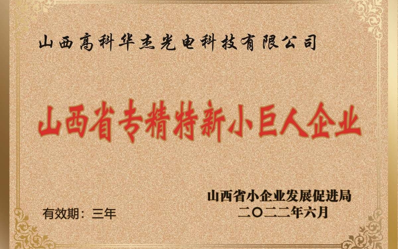 山西省专精特新小巨人企业