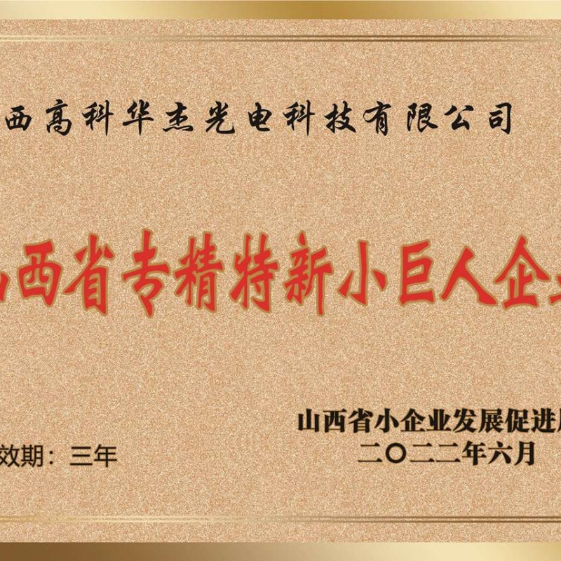 山西省专精特新小巨人企业