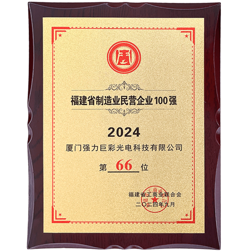 2024福建省制造业民营企业100强（第66位）